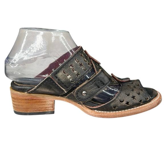 NWOT Freebird By Steven Women’s Moonstar Brown Distressed Leather Sandal Size 7 - Picture 4 of 12